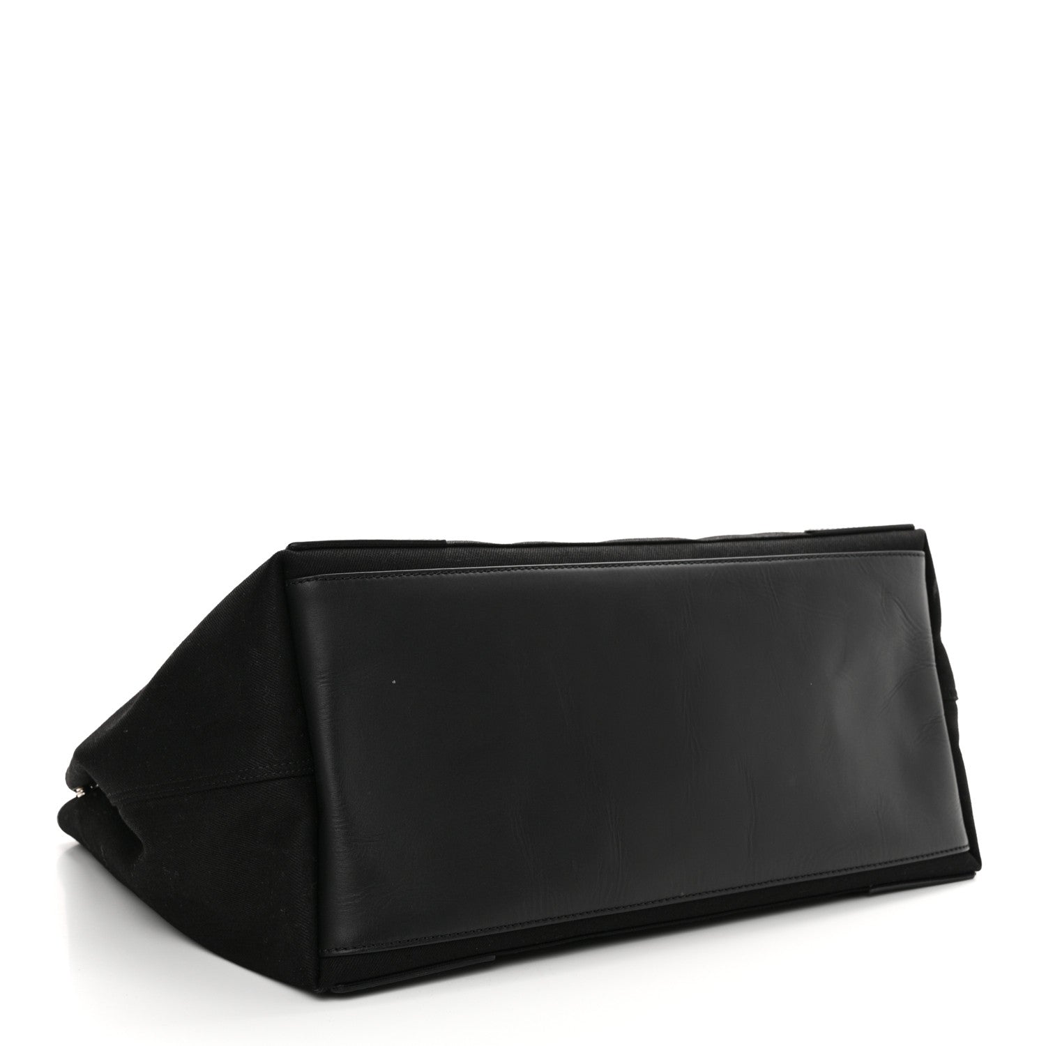Balenciaga Cotton Canvas Calfskin M Navy Cabas Black White 4 of 16