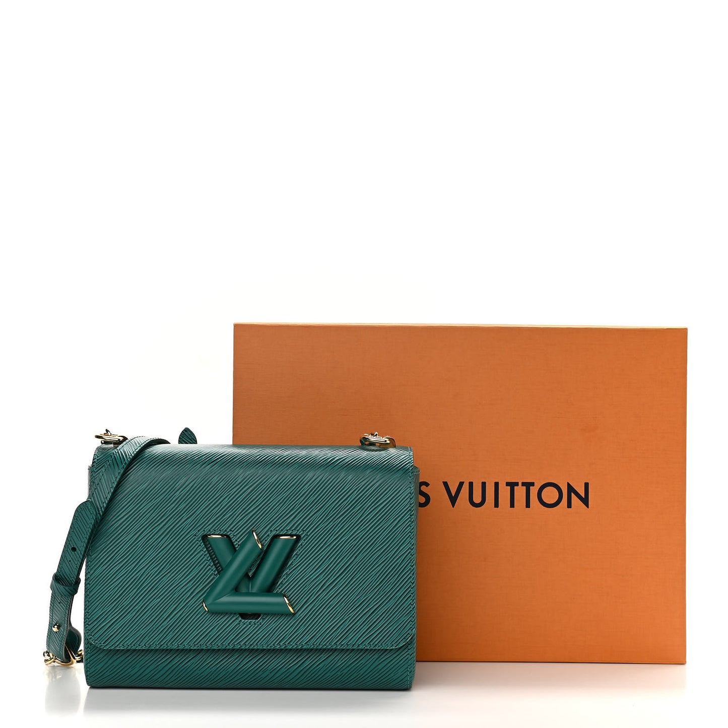Epi Twist Shoulder Bag MM Emeraude