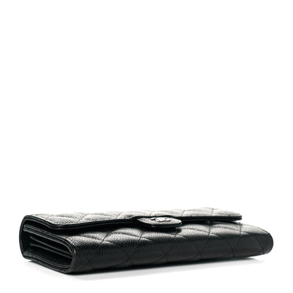 Chanel Caviar Quilted Large Flap Wallet Black 4 of 10