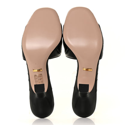 Gucci Nappa Matelasse GG Marmont 75mm Slide Sandals 41 Black 5 of 9