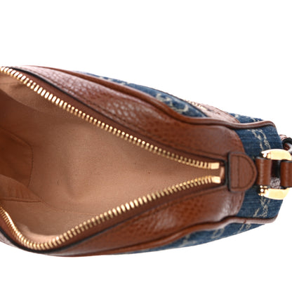Gucci New Denim GG Monogram Dollar Calfskin Mini Ophidia Shoulder Bag Blue Tea Cuir Epilog 5 of 11