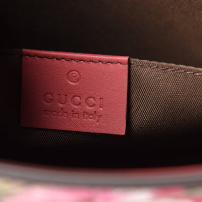 Gucci GG Supreme Monogram Blooms Large Cosmetic Case Beige Multicolor Dry Rose 6 of 12
