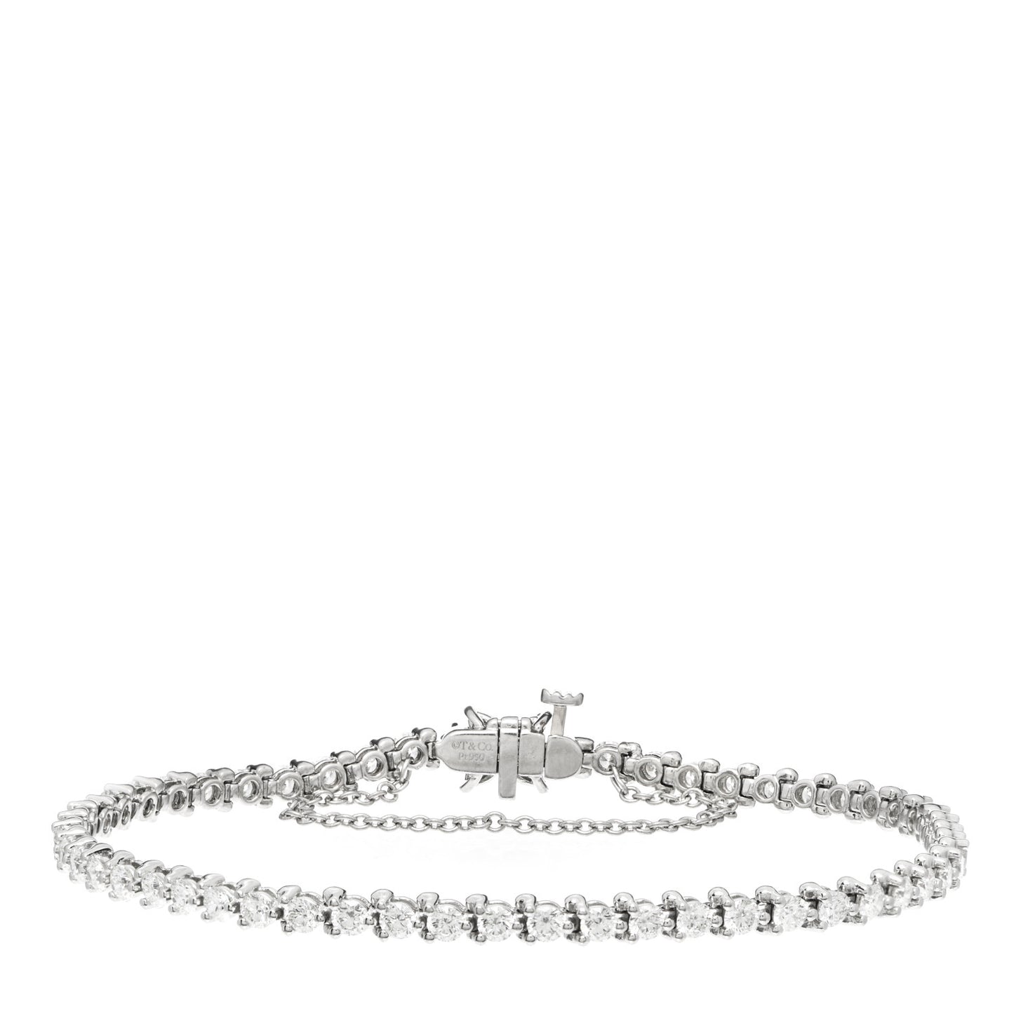 Platinum Diamond 3.08ctw Victoria Tennis Bracelet