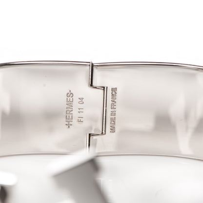 Hermes Enamel Wide Clic Clac H Bracelet GM White 5 of 5