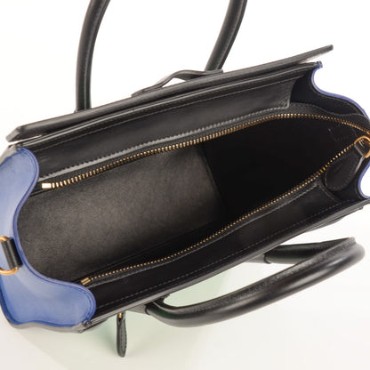 Celine Smooth Calfskin Goatskin Nano Tri-Color Luggage Palm 5 of 9