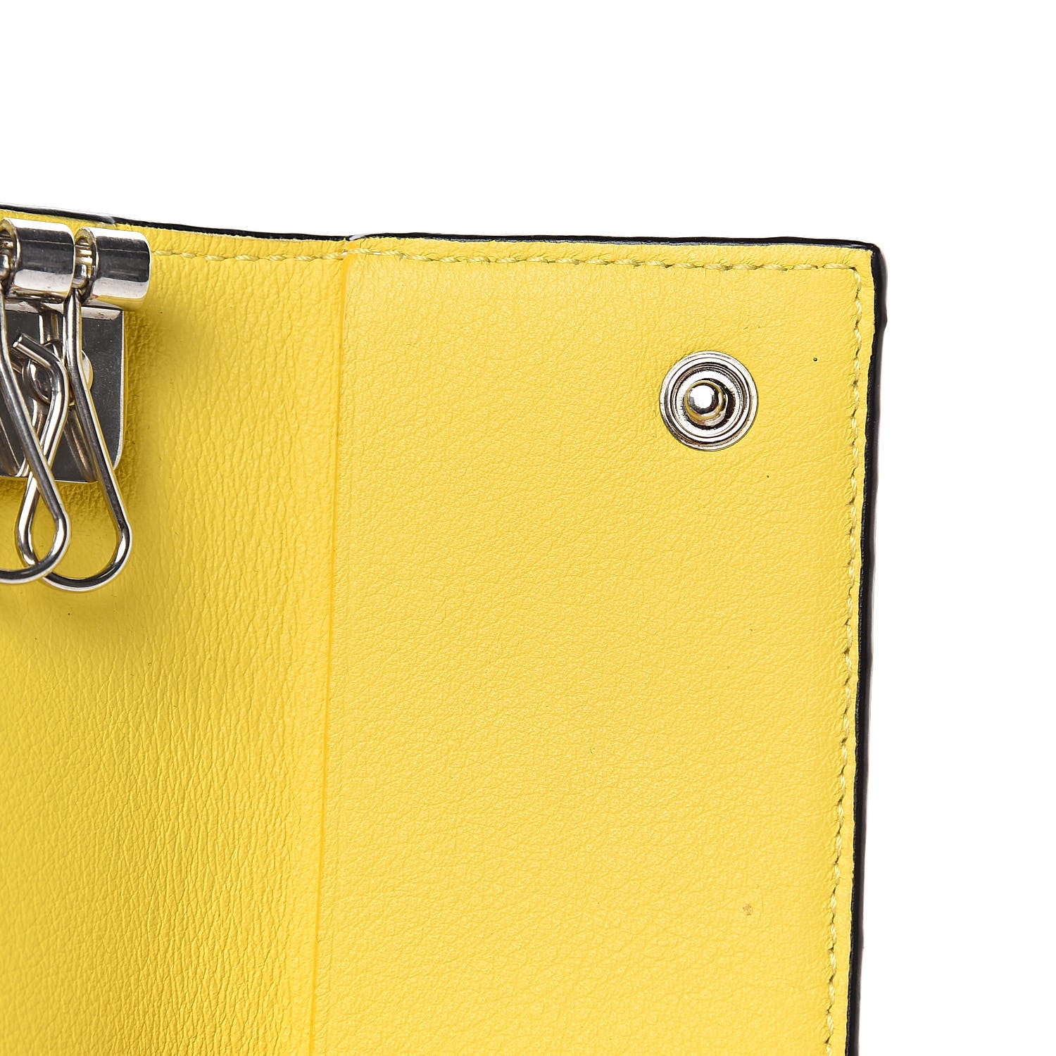 Celine Drummed Calfskin Key Case Souris 7 of 8