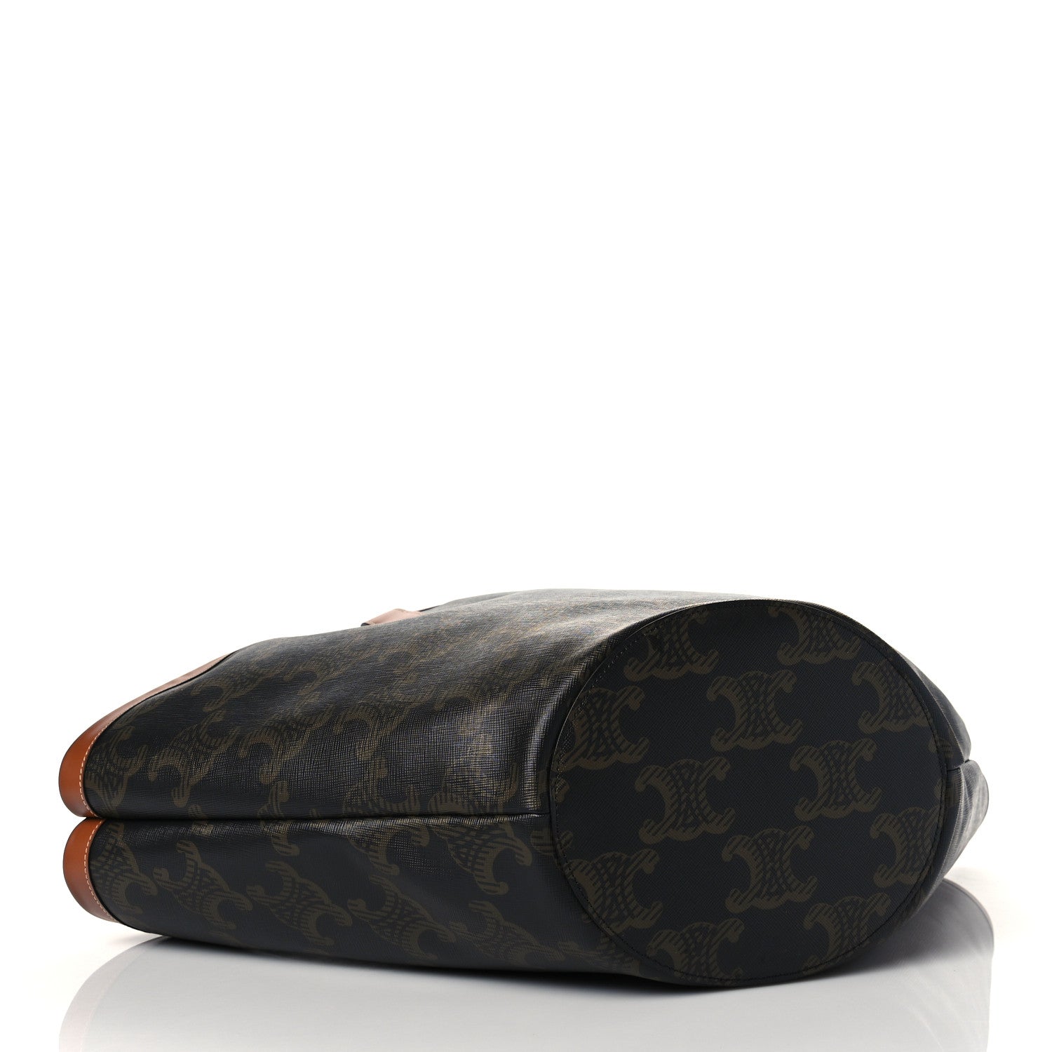Celine Calfskin Canvas Triomphe Couffin Tan 4 of 10