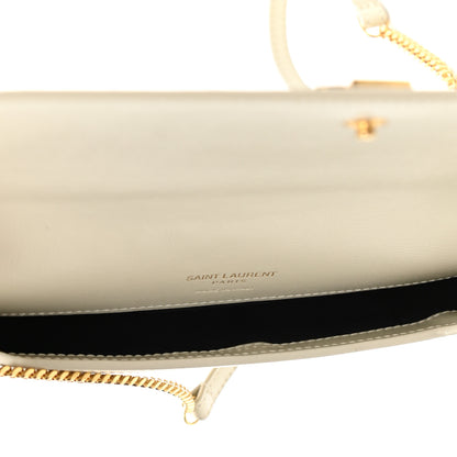 Saint Laurent Smooth Calfskin Monogram Phone Holder Crossbody Blanc Vintage 5 of 11