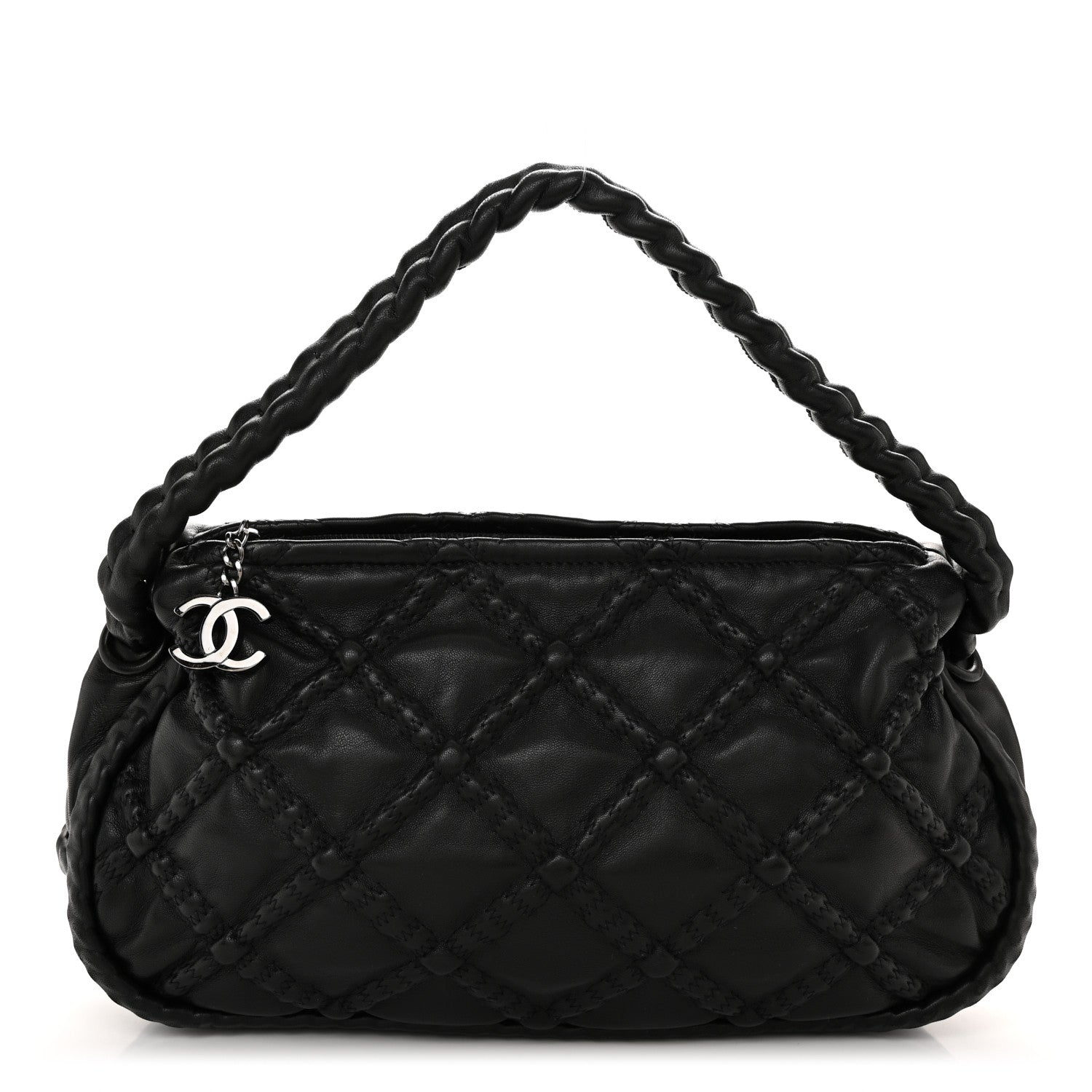 Chanel Lambskin Quilted Small Hidden Chain Shoulder Bag Black 1 of 11