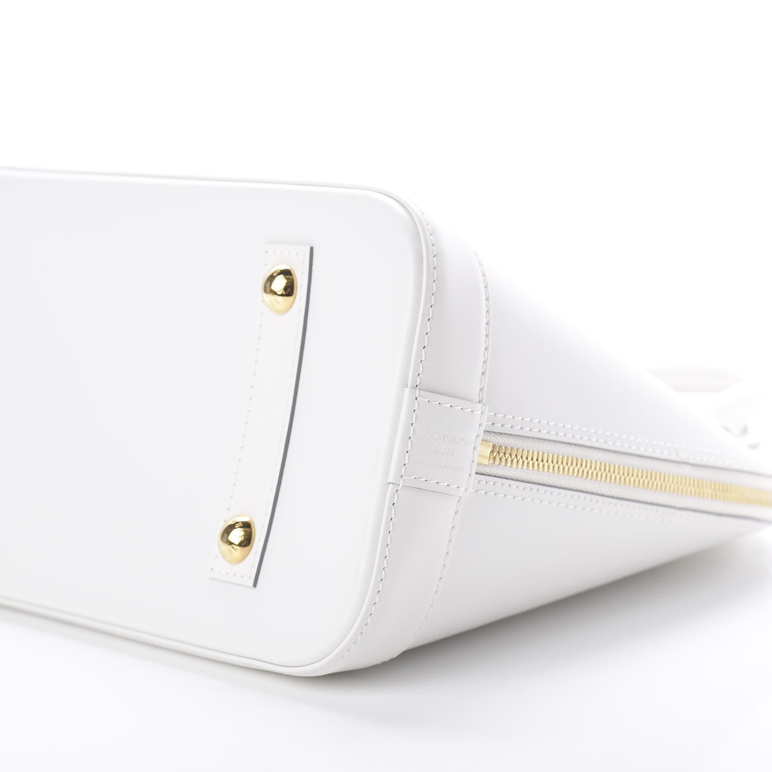 Louis Vuitton Smooth Calfskin Signature Alma PM White 7 of 10