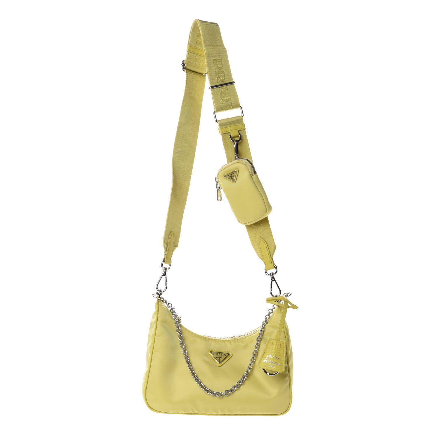 Prada Nylon Saffiano Re-Edition 2005 Shoulder Bag Ananas 1 of 11
