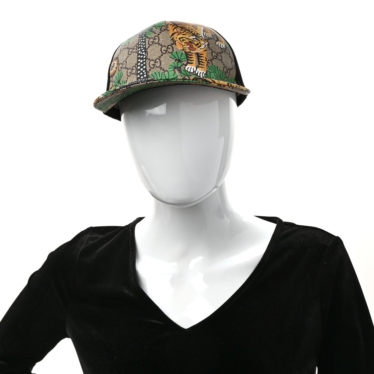 GG Supreme Monogram Bengal Print Baseball Hat 58 Beige Yard