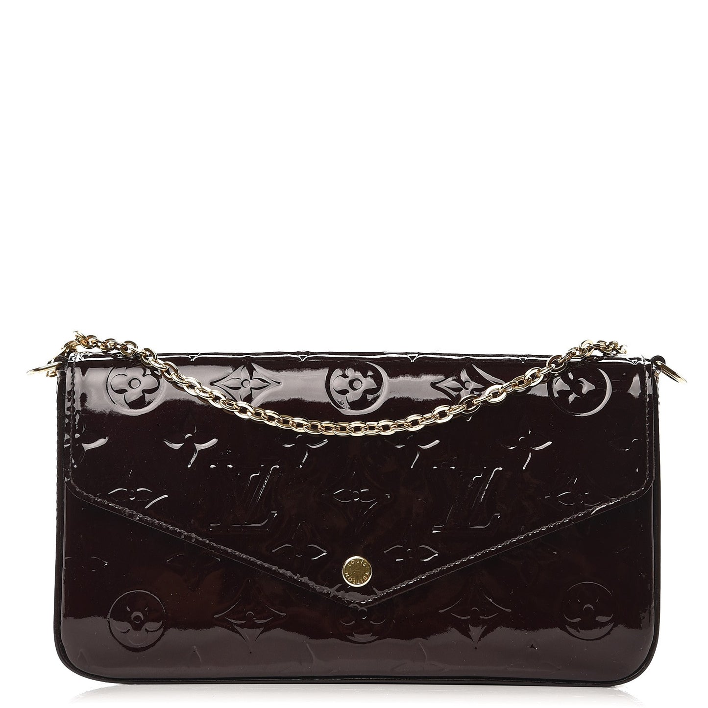 Vernis Pochette Felicie Chain Wallet Amarante