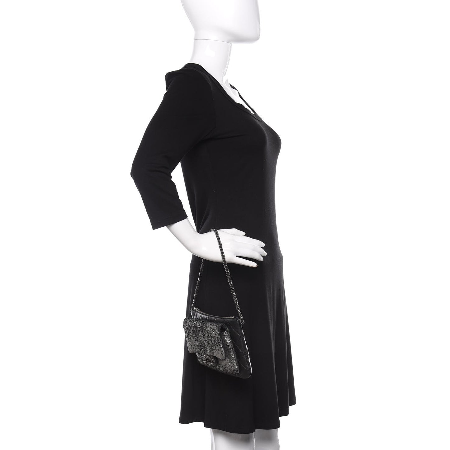Lambskin Mineral Nights Wristlet Black