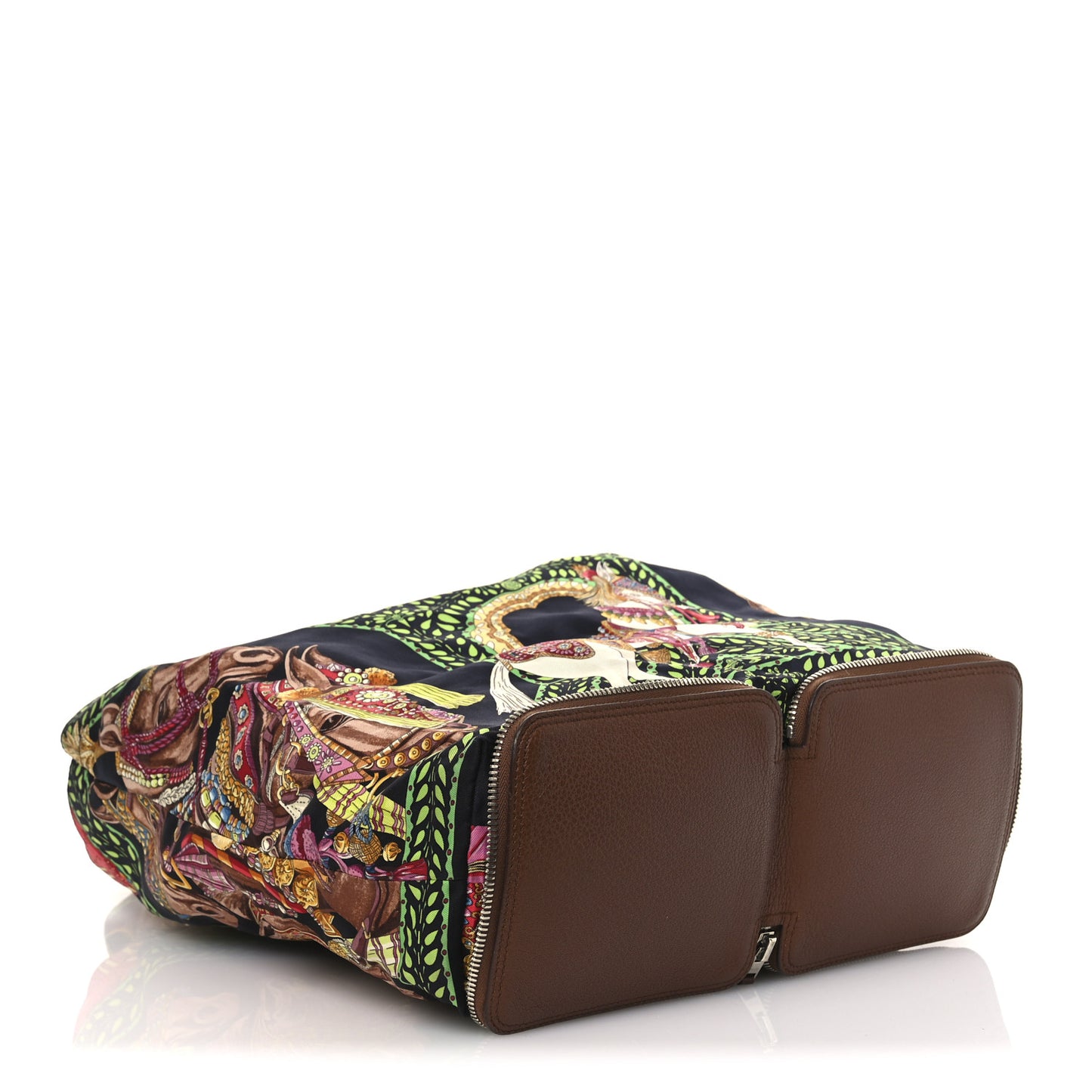 Buffle Silky Pop La Danse du Cheval Marwari Shopper Tote Noir Vert Vif Multicolor