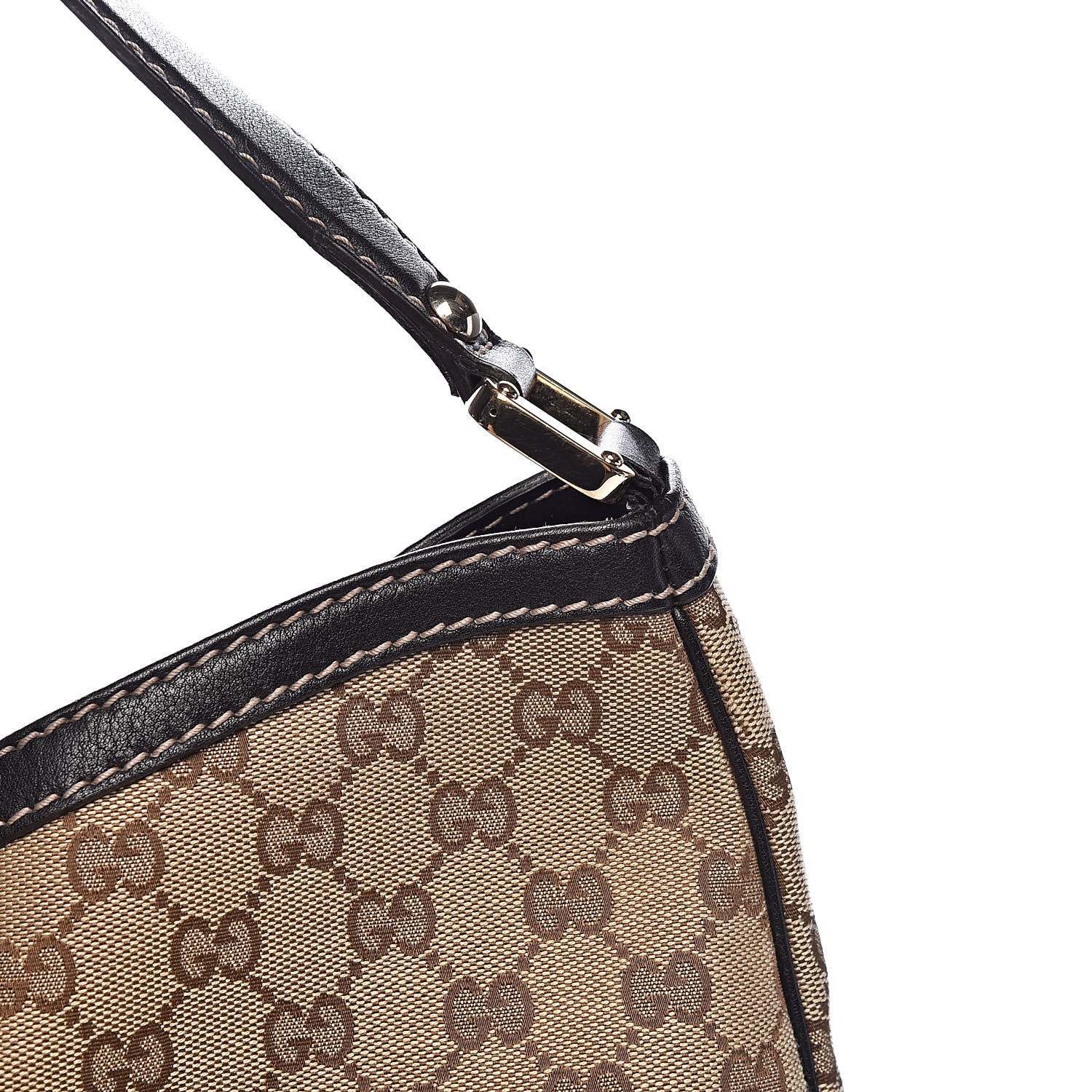 Gucci Monogram Large New Ladies Web Hobo Dark Brown 14 of 15