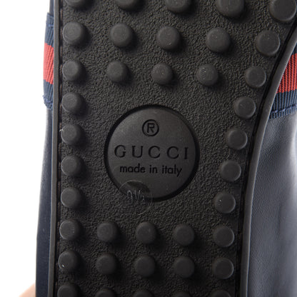 Gucci Nappa Web Mens Kanye Driver Loafers 9.5 Blue 7 of 8