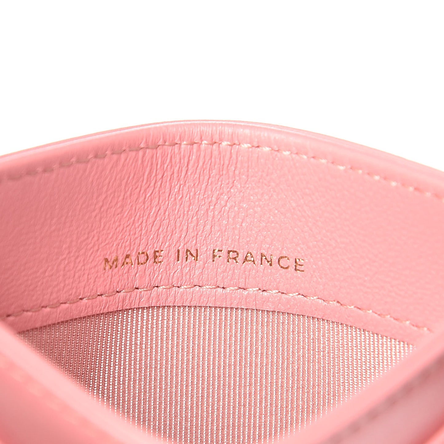 Lambskin Quilted Card Holder Pink
