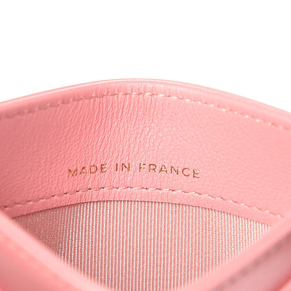 Chanel Lambskin Quilted Card Holder Pink 7 of 9
