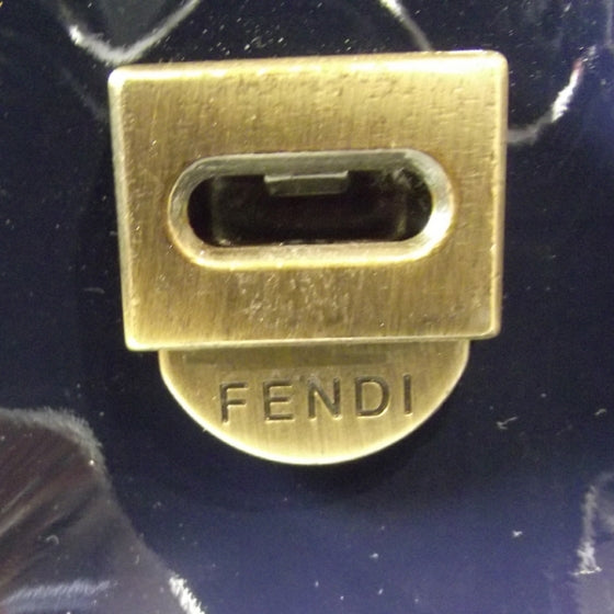 Fendi Patent Flower B Bag Blue 9 of 12