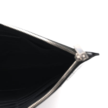 Saint Laurent Calfskin Crocodile Embossed Zipped Tablet Holder Black 5 of 7