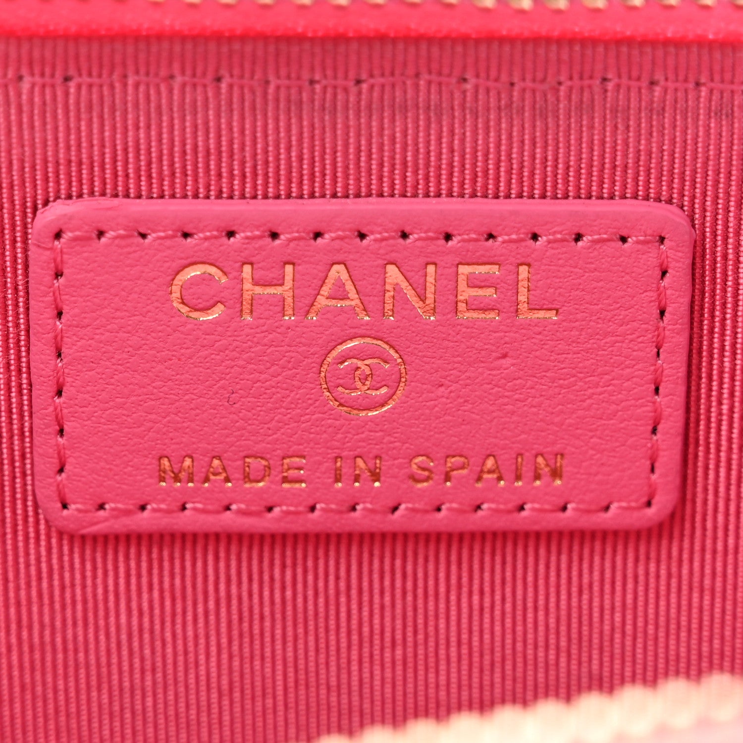 Chanel Caviar Quilted Zipped Key Holder Case Pink 6 of 9