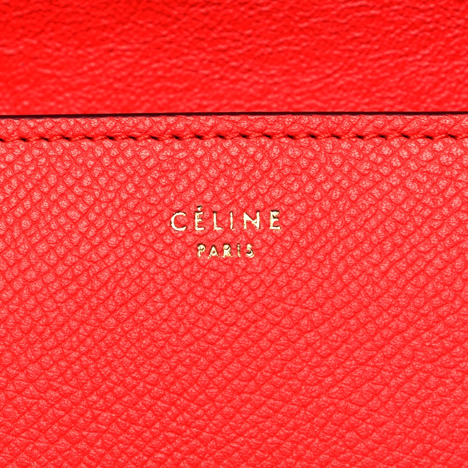 Celine Baby Grained Calfskin Medium Symmetrical Bag Vermillion 8 of 10