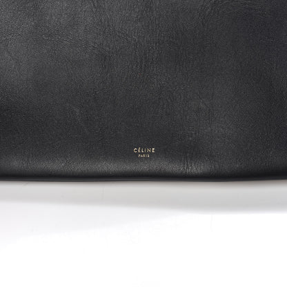 Celine Smooth Calfskin Linen Folded Cabas Black 10 of 13