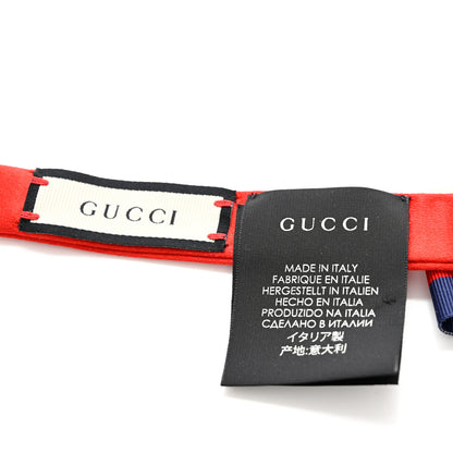 Gucci Grosgrain Web Crystal Neck Bow White Blue Red 4 of 5