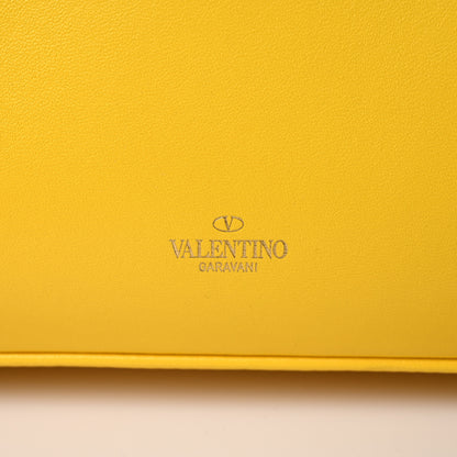 Valentino Garavani Nappa Stud Sign Hobo Bright Lemon 12 of 14