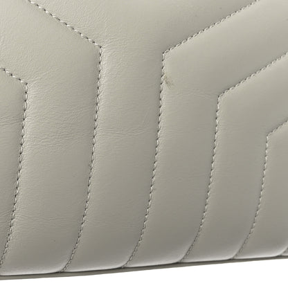 Saint Laurent Calfskin Y Quilted Monogram Medium Loulou Chain Satchel Ivory 12 of 12
