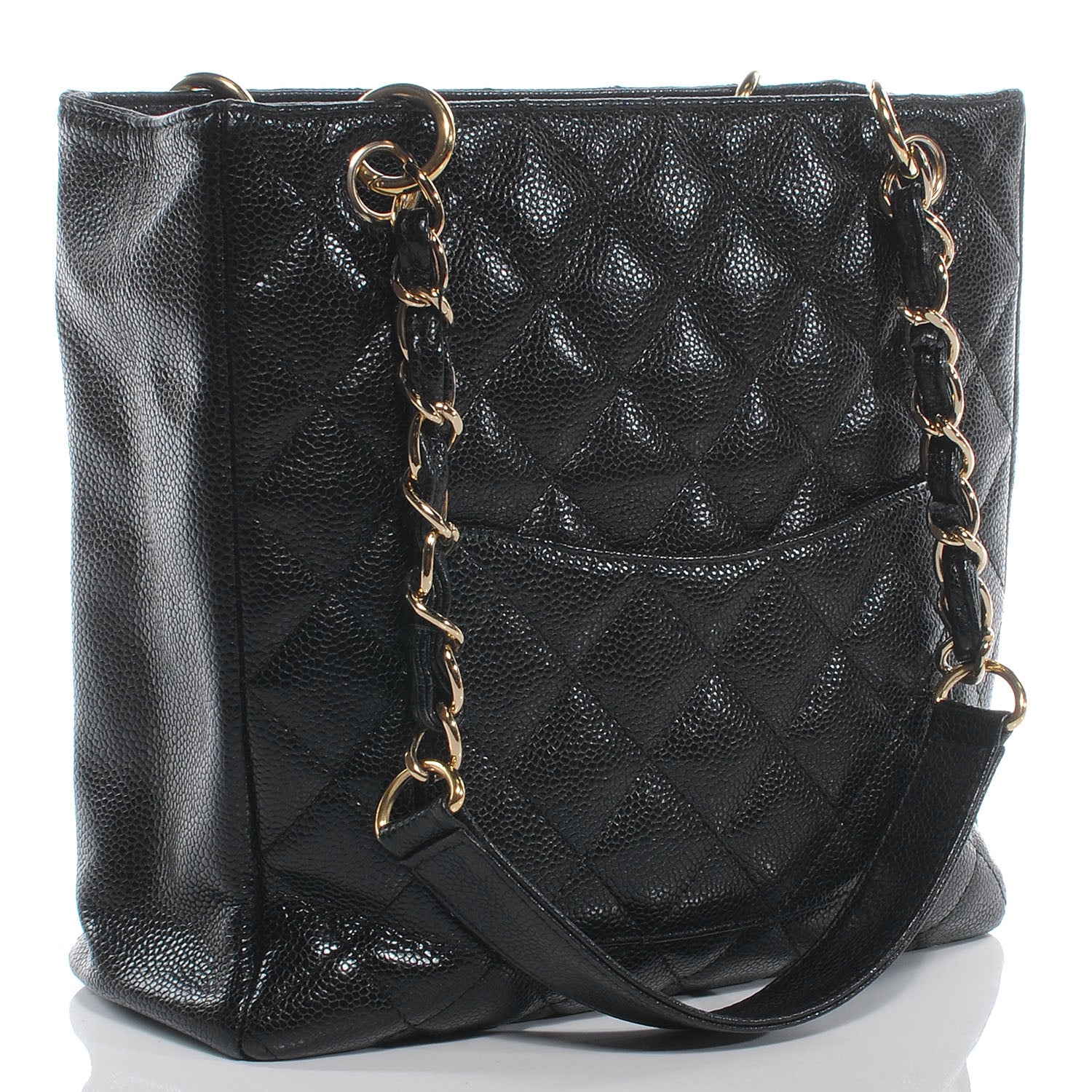 Chanel Caviar Petit Shopping Tote PST Black 3 of 9