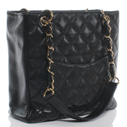 Chanel Caviar Petit Shopping Tote PST Black 3 of 9