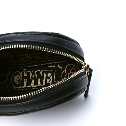 Chanel Lambskin Quilted Zip Around Classic Coin Purse Black 4 of 4