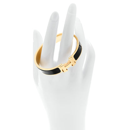 Hermes Enamel Narrow Clic Clac H Bracelet PM Black 2 of 4