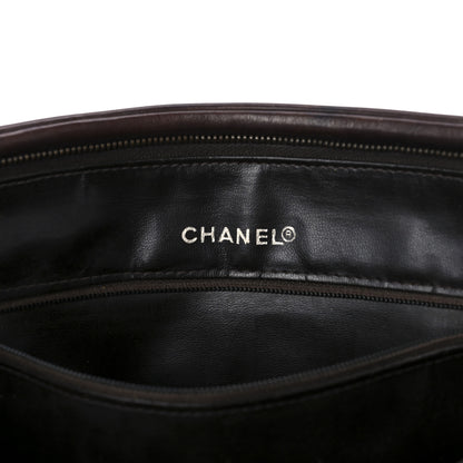 Chanel Lambskin Quilted Cosmetic Case Brown 6 of 12