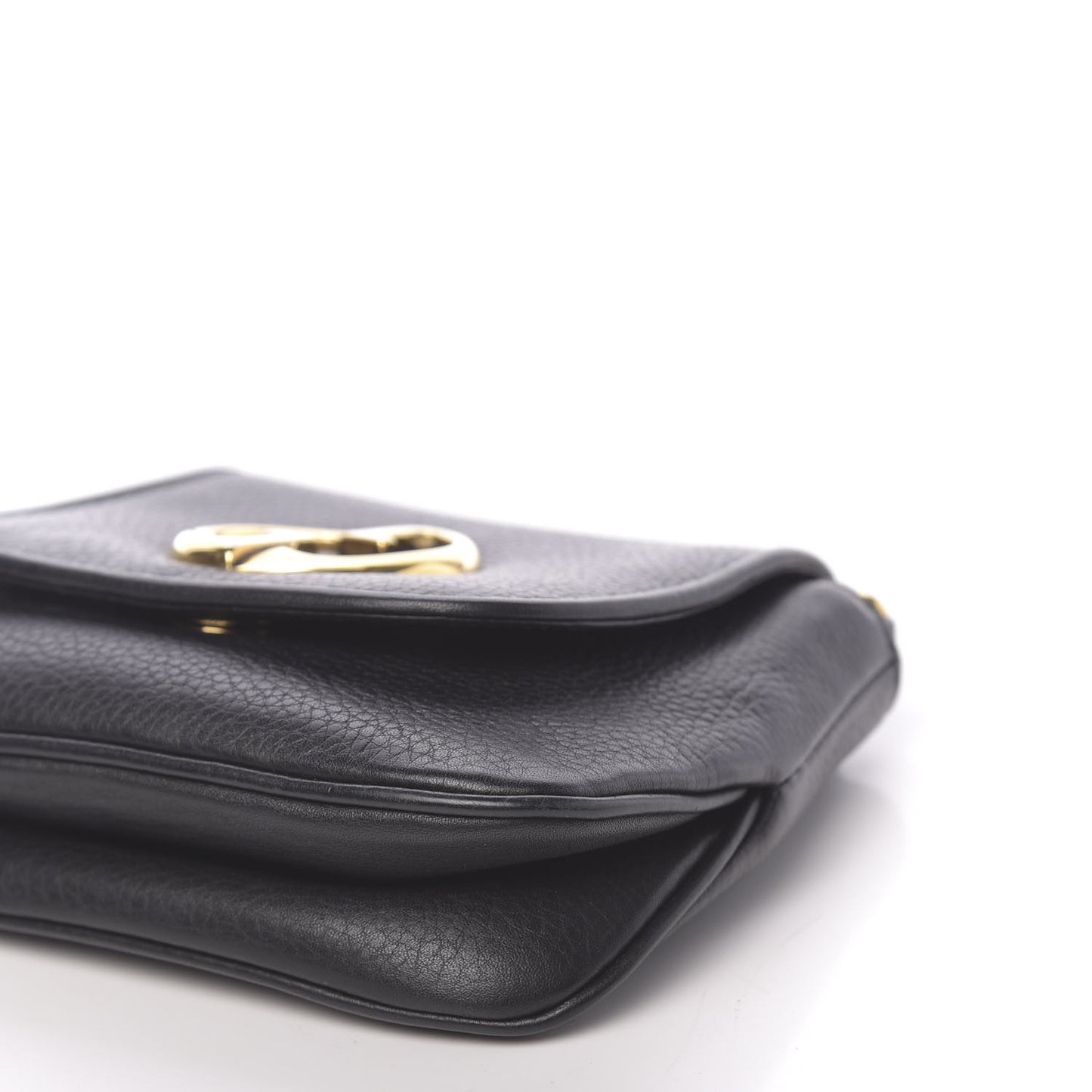 Pebbled Calfskin Small 1973 Chain Shoulder Bag Black