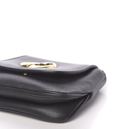 Gucci Pebbled Calfskin Small 1973 Chain Shoulder Bag Black 9 of 11