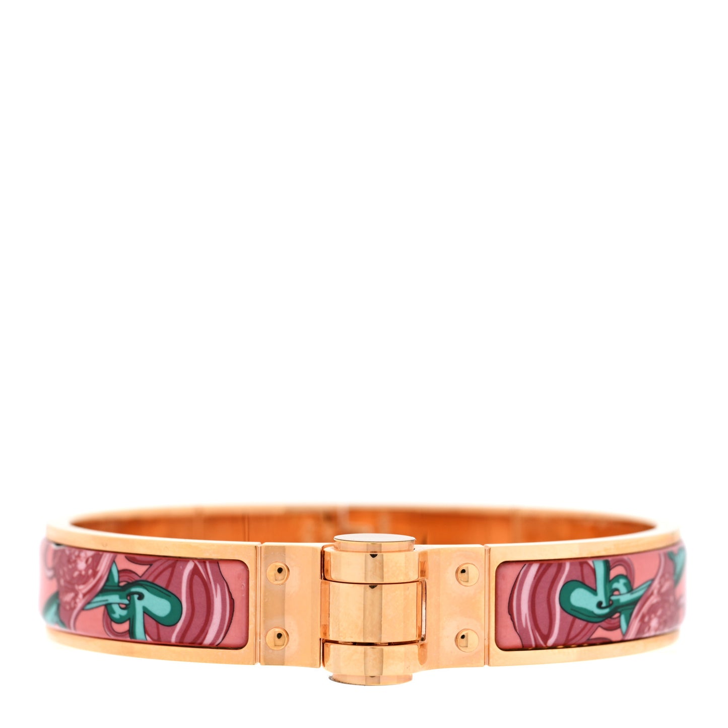 Enamel Printed Narrow Charniere Brides De Gala Hinged Bracelet M Rose Couture