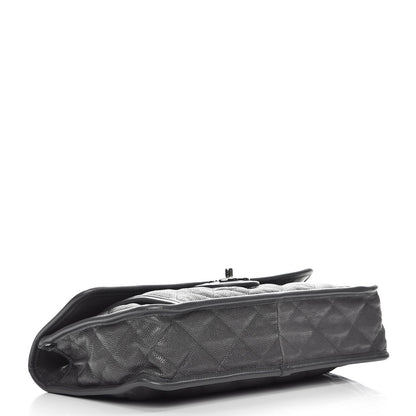 Chanel Caviar Quilted Large French Riviera Flap Dark Grey 4 of 12