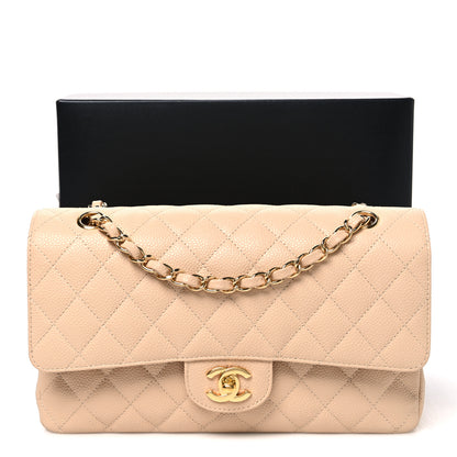 Chanel Caviar Quilted Medium Double Flap Beige Beige Clair 11 of 11