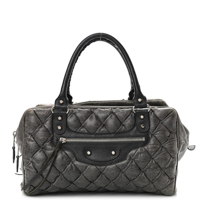 Balenciaga Chevre Quilted Matelasse MM Gris Fossile 1 of 14