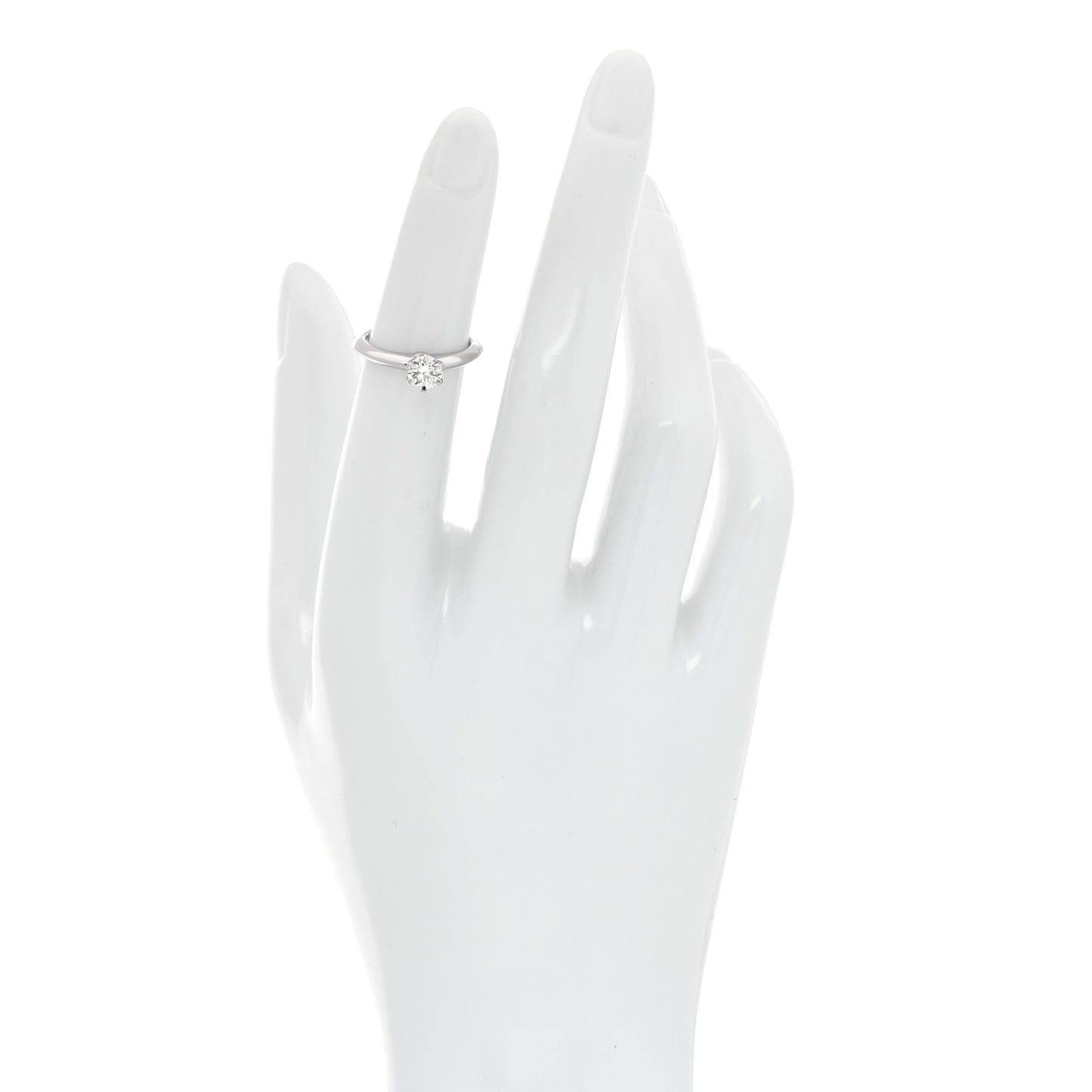 Platinum Diamond .42ct Solitaire Engagement Ring 47 4