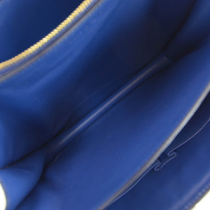 Celine Leather Medium Classic Box Flap Bag Blue 8 of 9