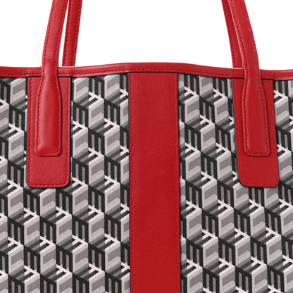 MCM Visetos Medium Liz Reversible Shopper Tote Ruby Red 13 of 17