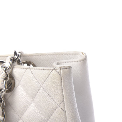 Chanel Caviar Quilted Grand Shopping Tote GST White 9 of 23