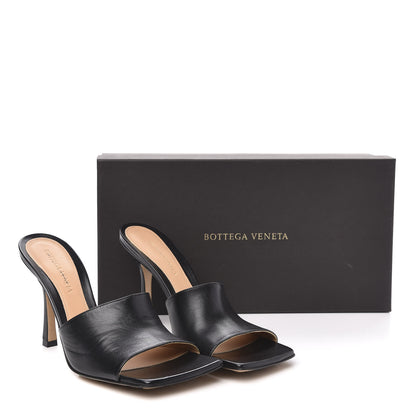 Bottega Veneta Lambskin Stretch Mule Sandals 38 Black 9 of 9
