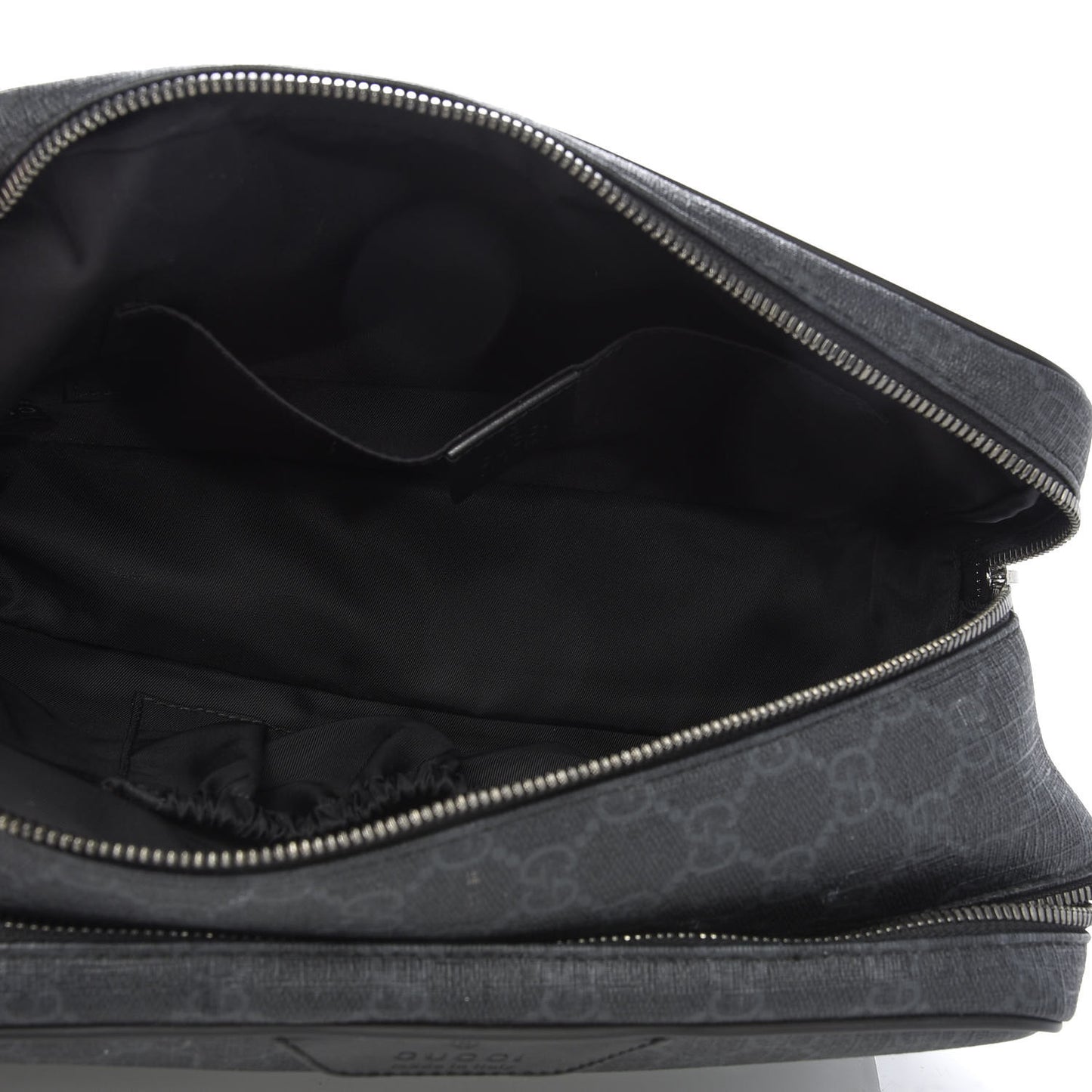 GG Supreme Monogram Toiletry Case Black Grey