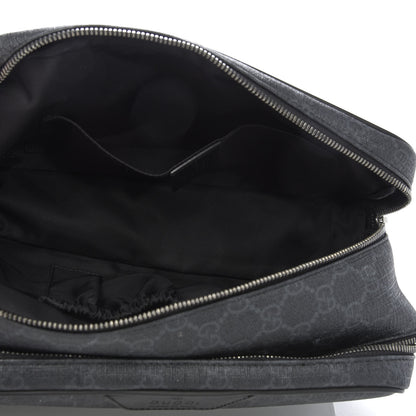 Gucci GG Supreme Monogram Toiletry Case Black Grey 6 of 13