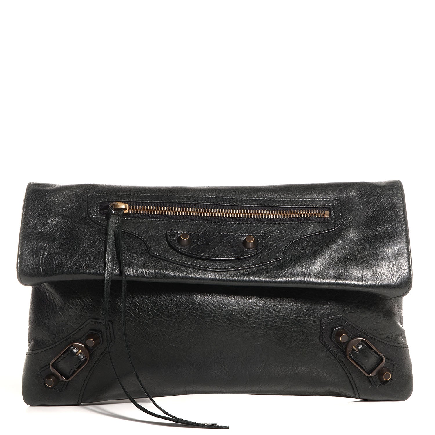 Balenciaga Agneau Classic Hardware Envelope Clutch Black 10 of 10